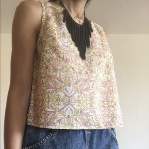 Farm Rio printed crop top